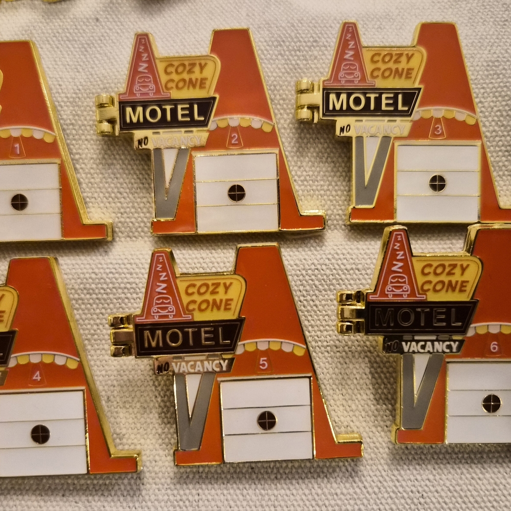 Disney Cozy Cone Motel Pins - Orange and Gold